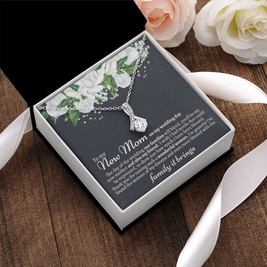 New Mom (REVERSE) From Groom Alluring Beauty Necklace - Love You This Much